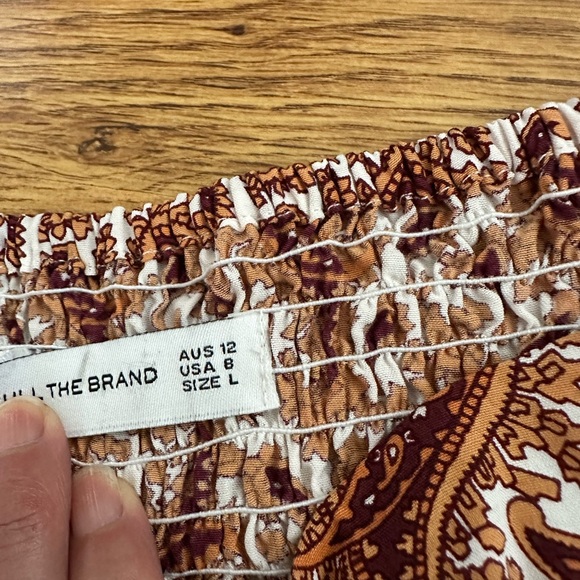 Faithfull the Brand Juniper Midi Dress Sable Paisley US 8 - Picture 5 of 16